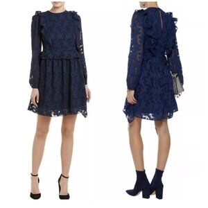 NWT Walter Baker Navy Blue Long Sleeve Dress